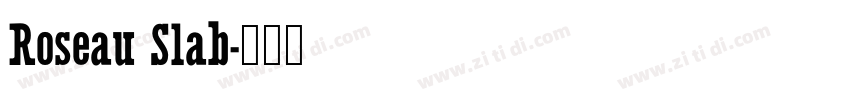 Roseau Slab字体转换